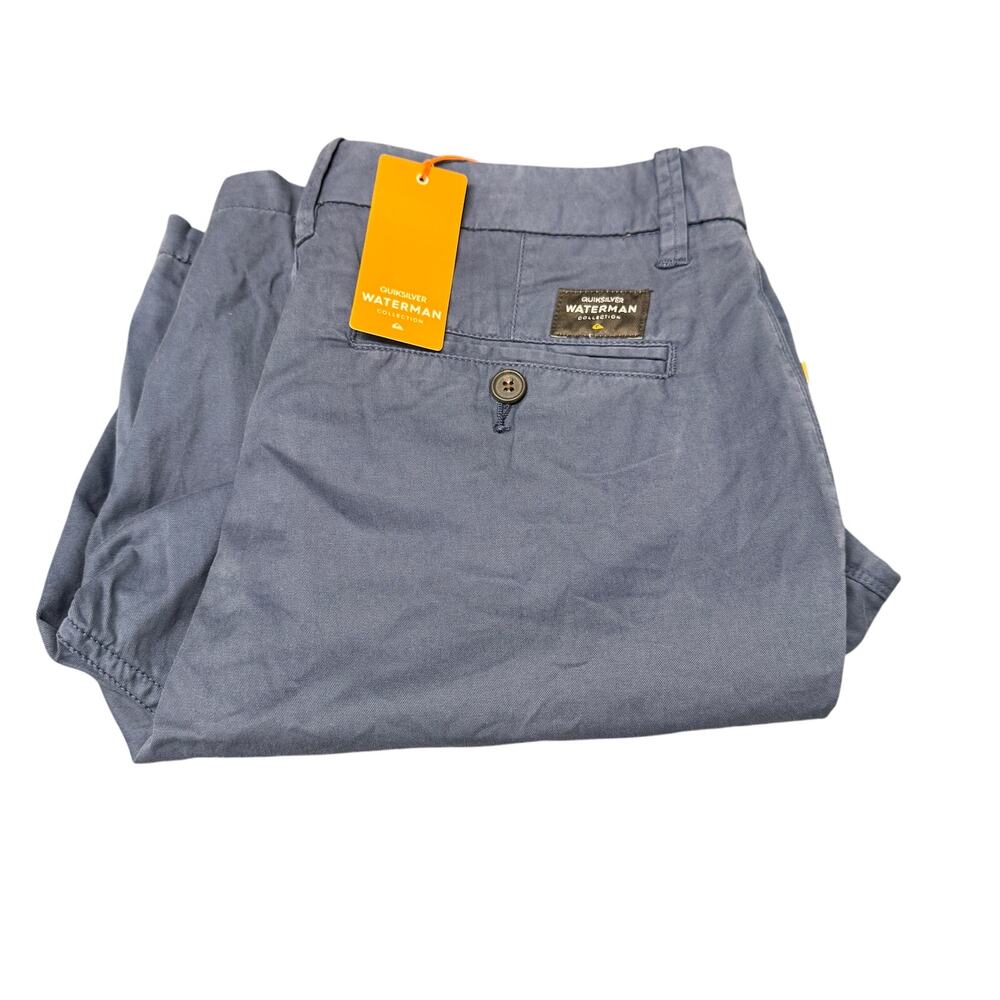 Quiksilver Shorts Mens 30 (31x9 ACTUAL) Blue Waterman Collection Chino NEW